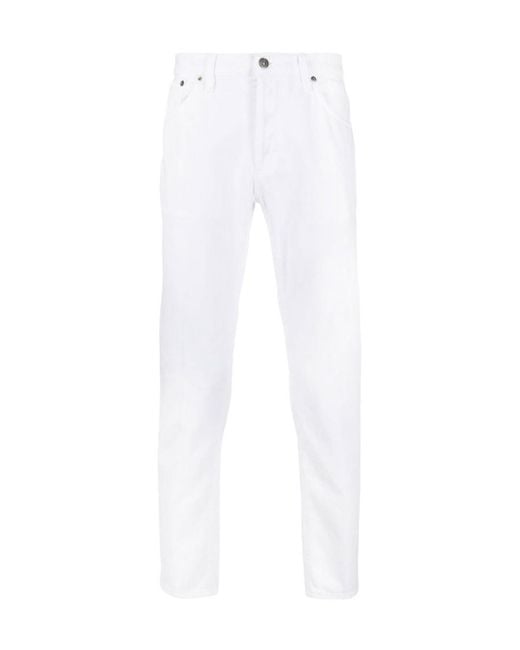 Dondup White Logo Jeans for men