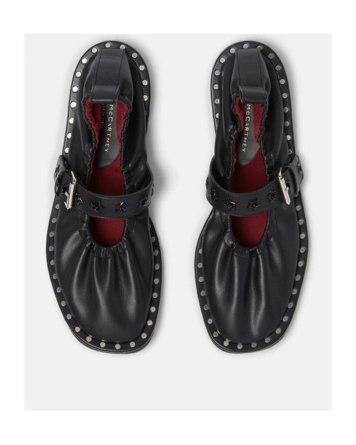 Stella McCartney Black Falabella Star-Studded Ballet Flats