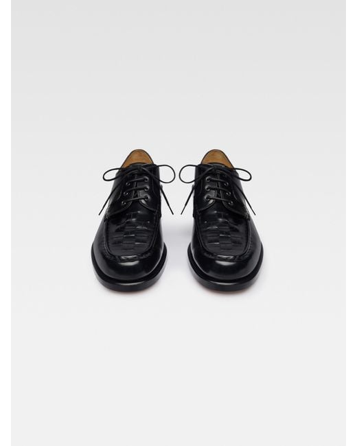 Jacquemus Black The Woven Derby Shoes for men