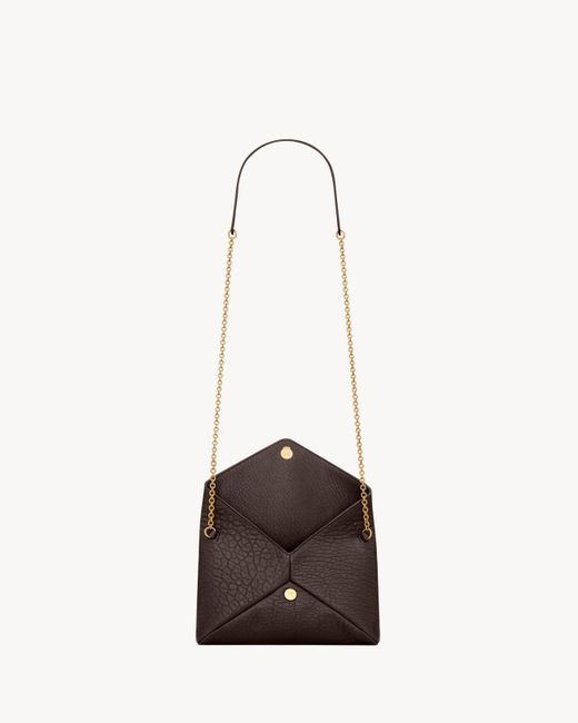 Saint Laurent White Cassandre Small Chain Pouch
