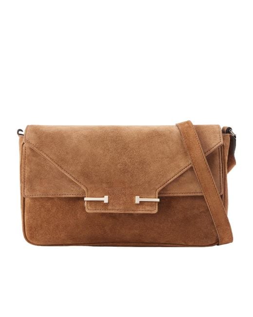 Tom Ford Brown Small Suede Shoulder Bag