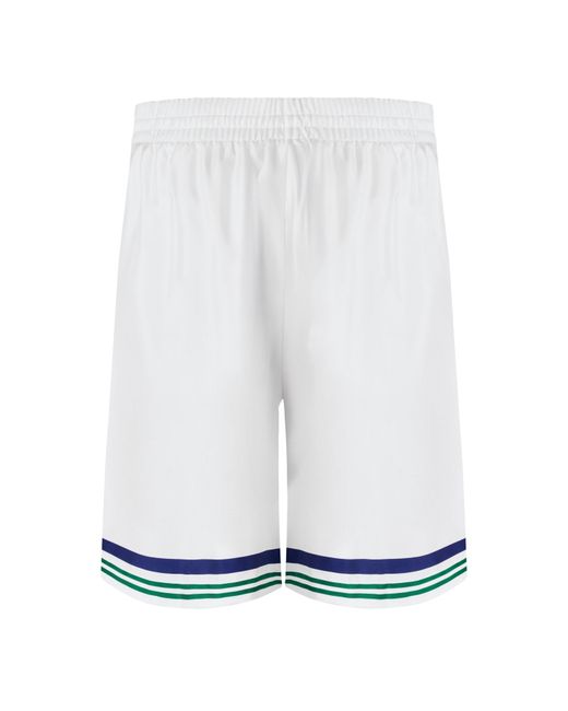 Casablanca White Striped Detail Shorts for men