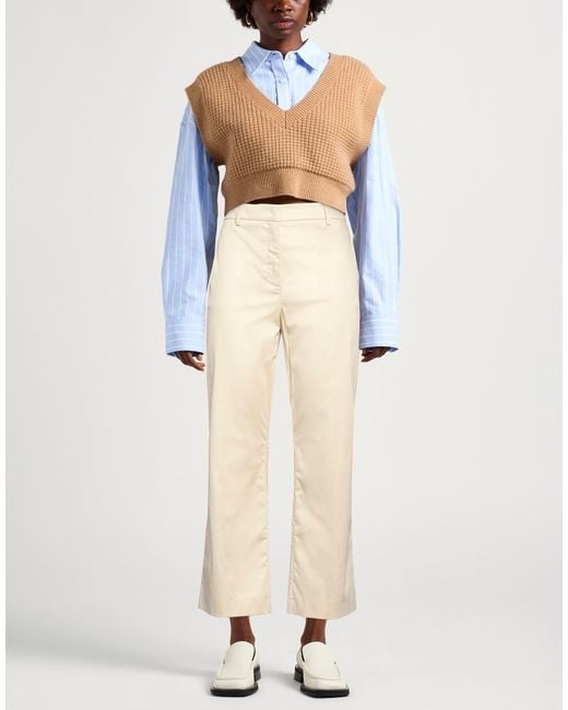 MAX&Co. Natural Casual Pants With Belt Loops