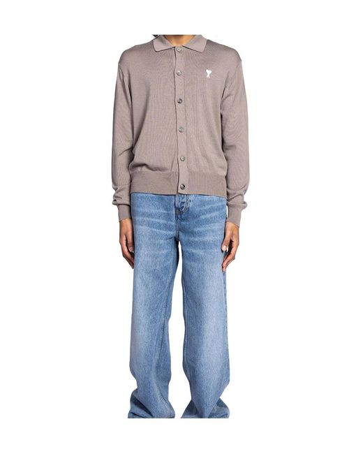 AMI Blue Ami Knitted Jumper for men