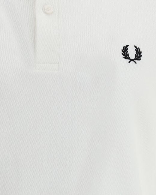 Comme des Garçons White Comme Des Garçons Shirt X Fred Perry Text-Printed Polo Shirt for men