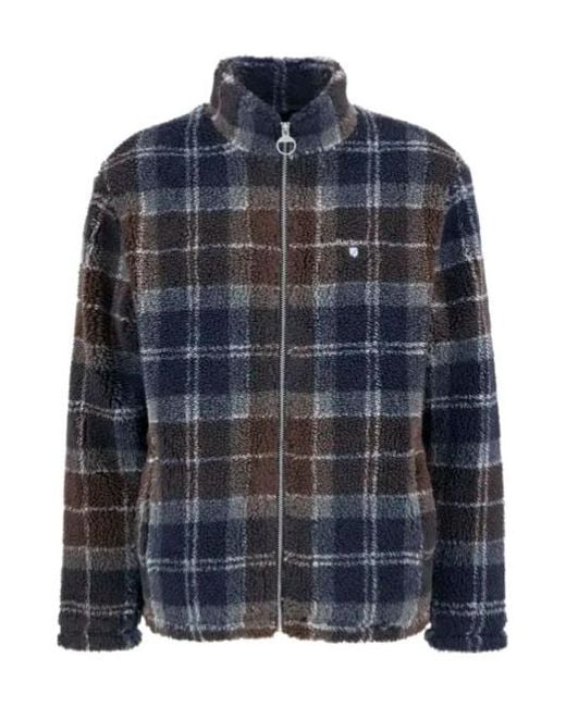Barbour Blue Tartan Check-Patterm Jacket for men