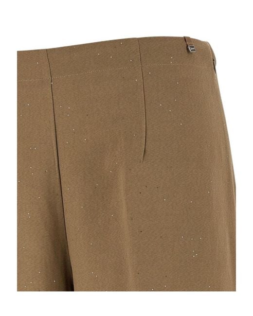 Herno Natural Micro Sequin Wide Leg Pants