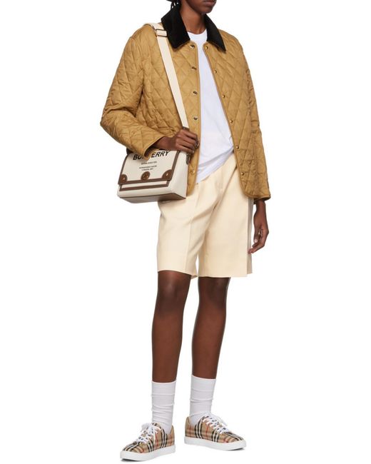 Burberry Brown Diamond Quilted Button-Up Jacket