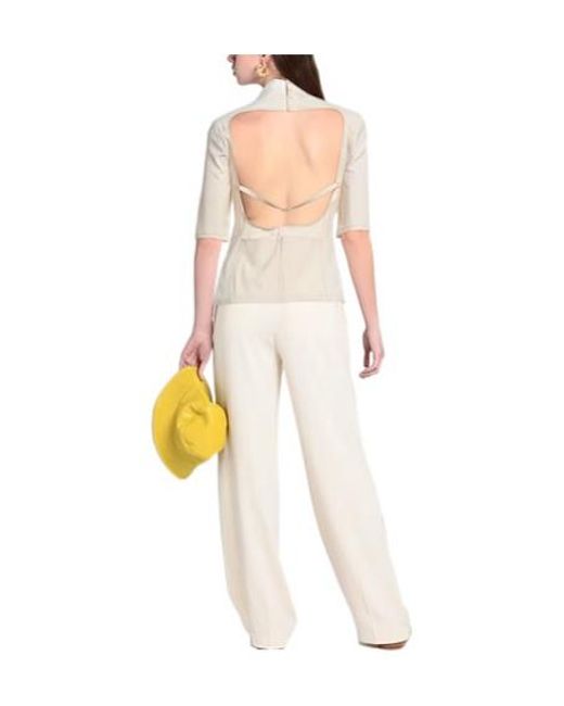 Jacquemus White Minimalist Wool Short Sleeve Top
