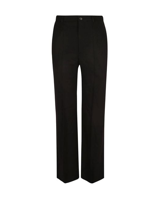 Balenciaga Black Pleat Tailored Trousers for men