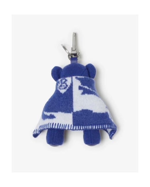 Burberry Blue Teddy Bear Charm Keychain