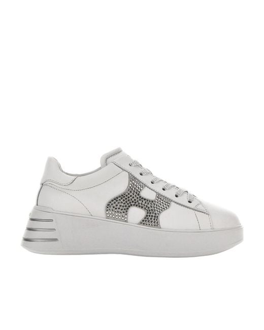 Hogan Gray Rebel Low-Top Sneakers