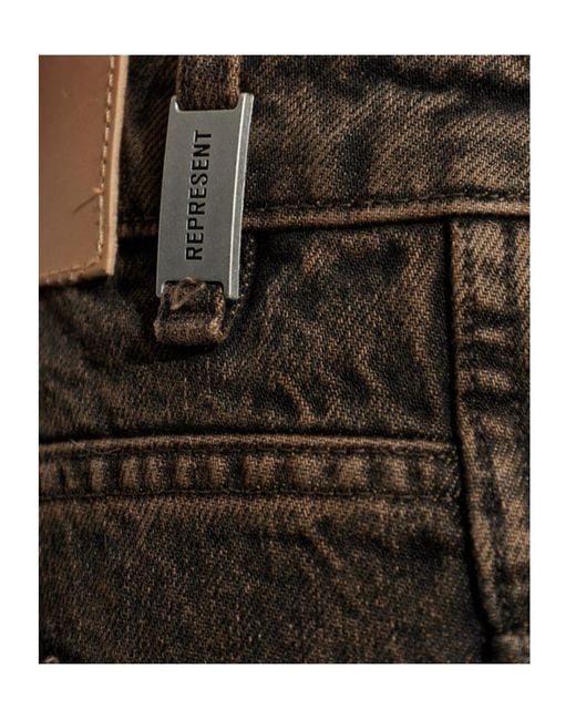 Represent Gray Vintage Straight-Leg Jeans for men