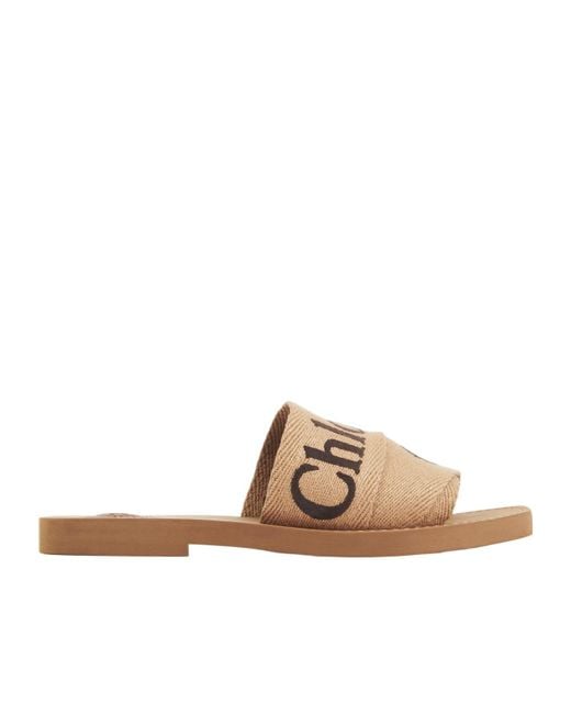 Chloé Brown Chloé Woody Flat Mules