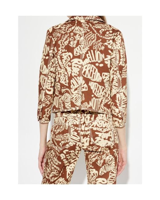 DSquared² Brown Rebel Hibiscus Maggie Jacket