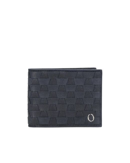 Orciani Blue Woven Wallet for men