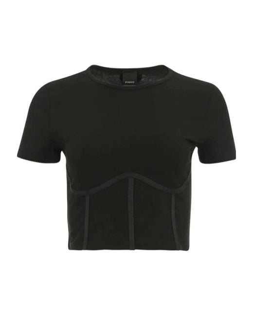 Pinko Black Tight-Fitting T-Shirt