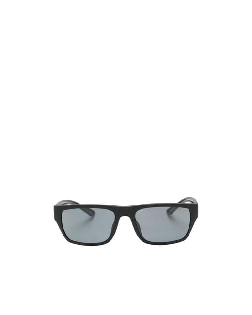 Emporio Armani White Rectangle-Frame Sunglasses for men
