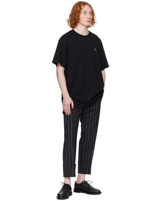 Vivienne Westwood Black Logo-Embroidered Crewneck T-Shirt