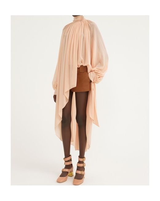 Chloé Pink Georgette Silk Blouse