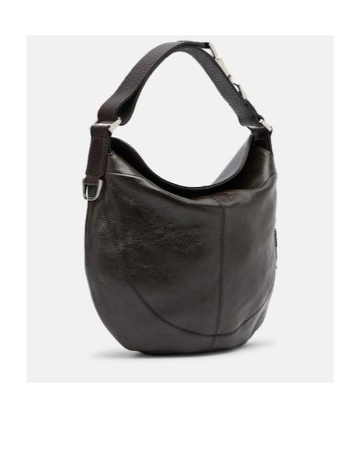 Lemaire Black Quiver Clip Medium Leather Shoulder Bag