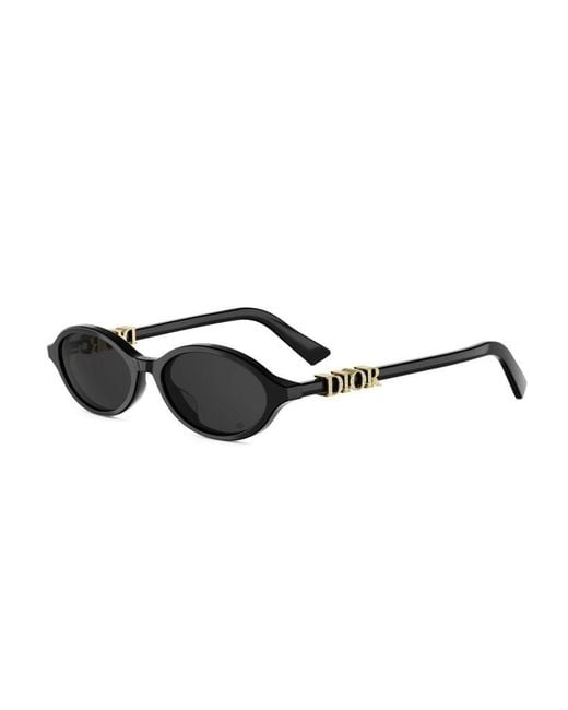 Dior White Eyewear Oval Frame Sunglasses