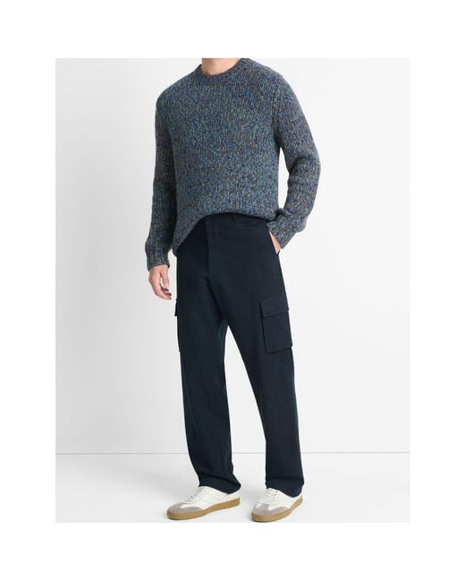 Vince Blue Herringbone Pattern Work Casual Pants for men