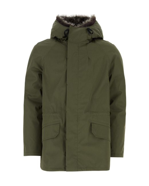 Yves Salomon Green Hooded Parka for men
