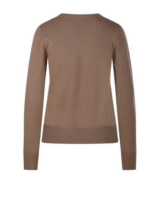 Max Mara Brown Idoneo V-Neck Jumper