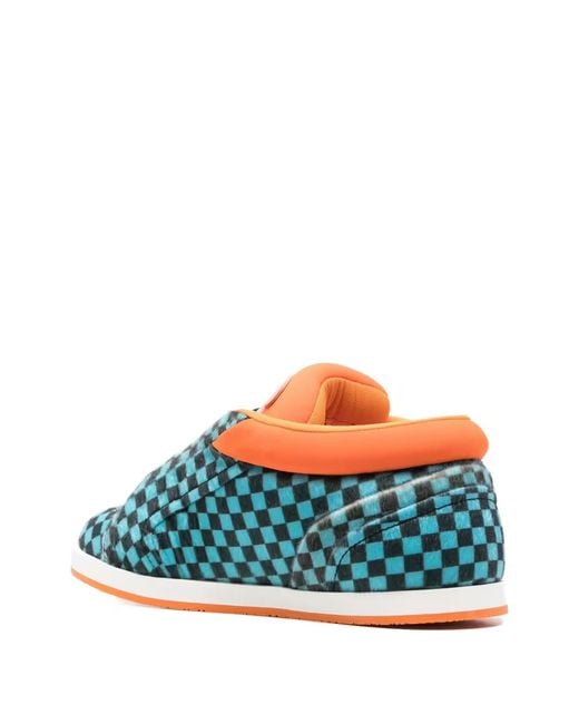 PDF CHANNEL Blue Sk8 Plaid Sneakers for men
