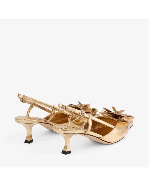 Jimmy Choo Metallic Mimmi Sling Back 50 High Heels