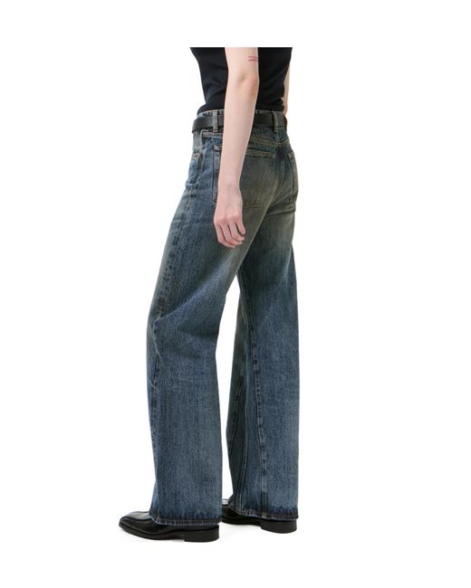 Our Legacy Blue Treble Cut Wide-Leg Jeans
