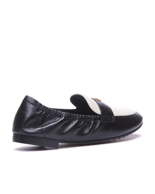 Tory Burch Blue Logo Plaque Color-Block Loafers