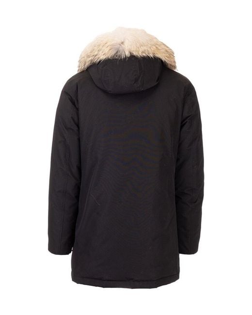 Woolrich Black Arctic Hooded Parka for men