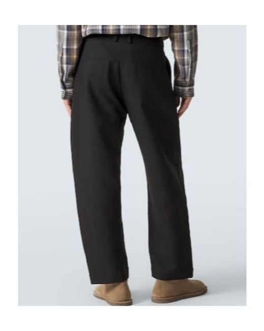 Studio Nicholson Black Tuck Cotton-Blend Tapered Pants for men