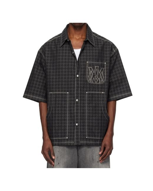 Amiri Black Ma Quad Shirt for men