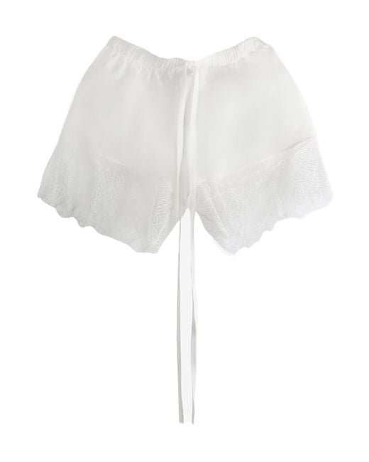 Ann Demeulemeester White Lace Shorts