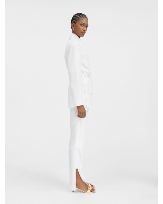 Jacquemus White Crossover Double-Breasted Blazer