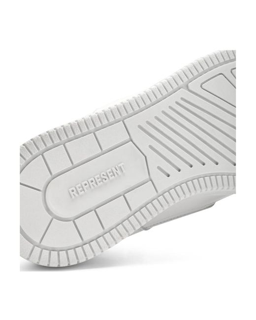 Represent White Mocha Lace-Up Sneakers for men