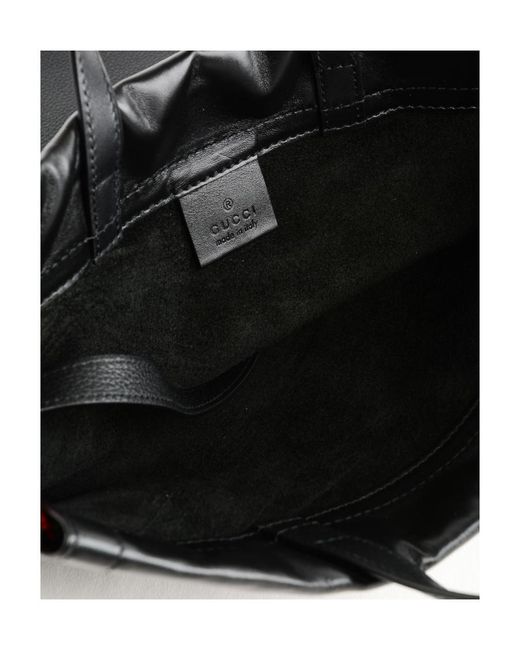 Gucci Black Logo Drawstring Backpack