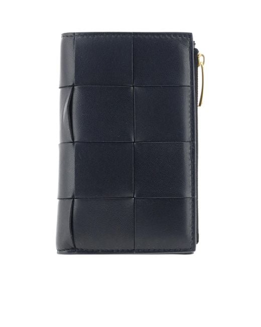 Bottega Veneta Blue Bi-Fold Wallet