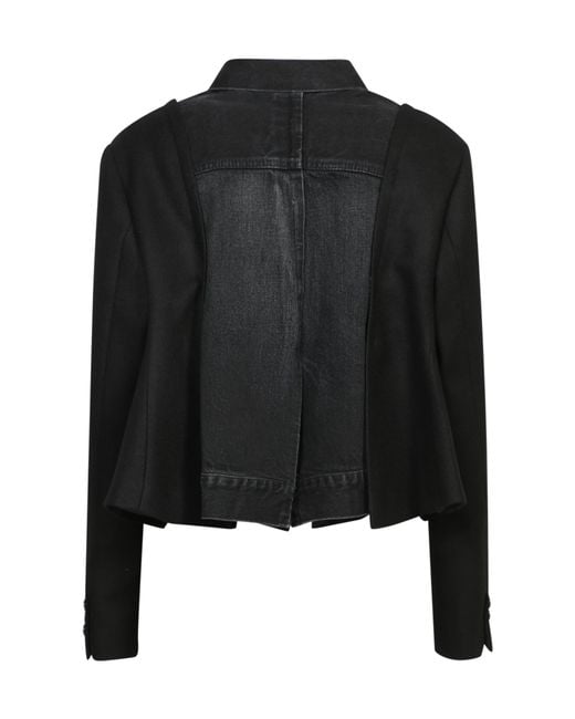 Sacai Black Denim Jackets
