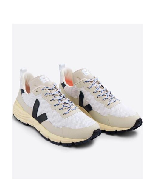 Veja White Logo Patch Lace-Up Sneakers for men