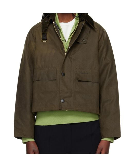 Barbour Brown Spey Slim Waxed Jacket for men
