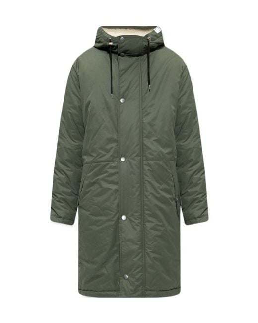 A.P.C. Green Wool-Blend Parka for men