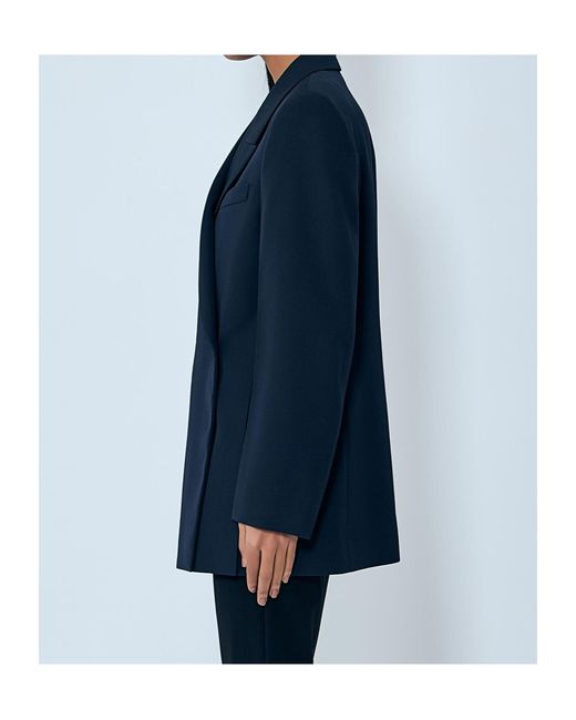 Jil Sander Blue Gabardine Double Breasted Blazer