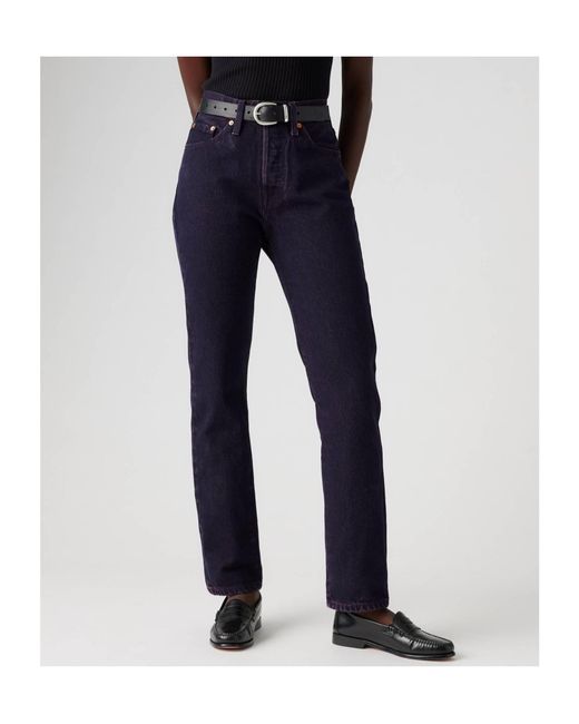 Levi's Blue 501 Straight-Leg Jeans