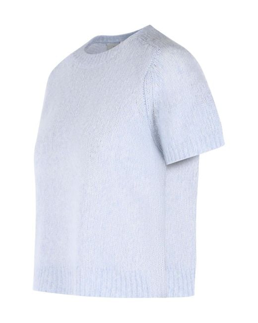Lisa Yang Blue Short-Sleeved Sweater