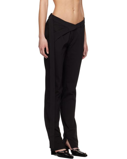 OTTOLINGER Black Casual Pants With Belt Loops