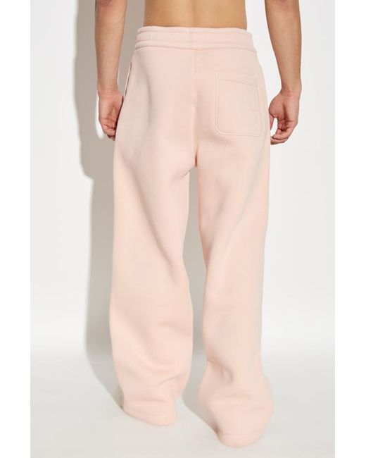 AMI Pink Elastic Waist Jogging Pants for men